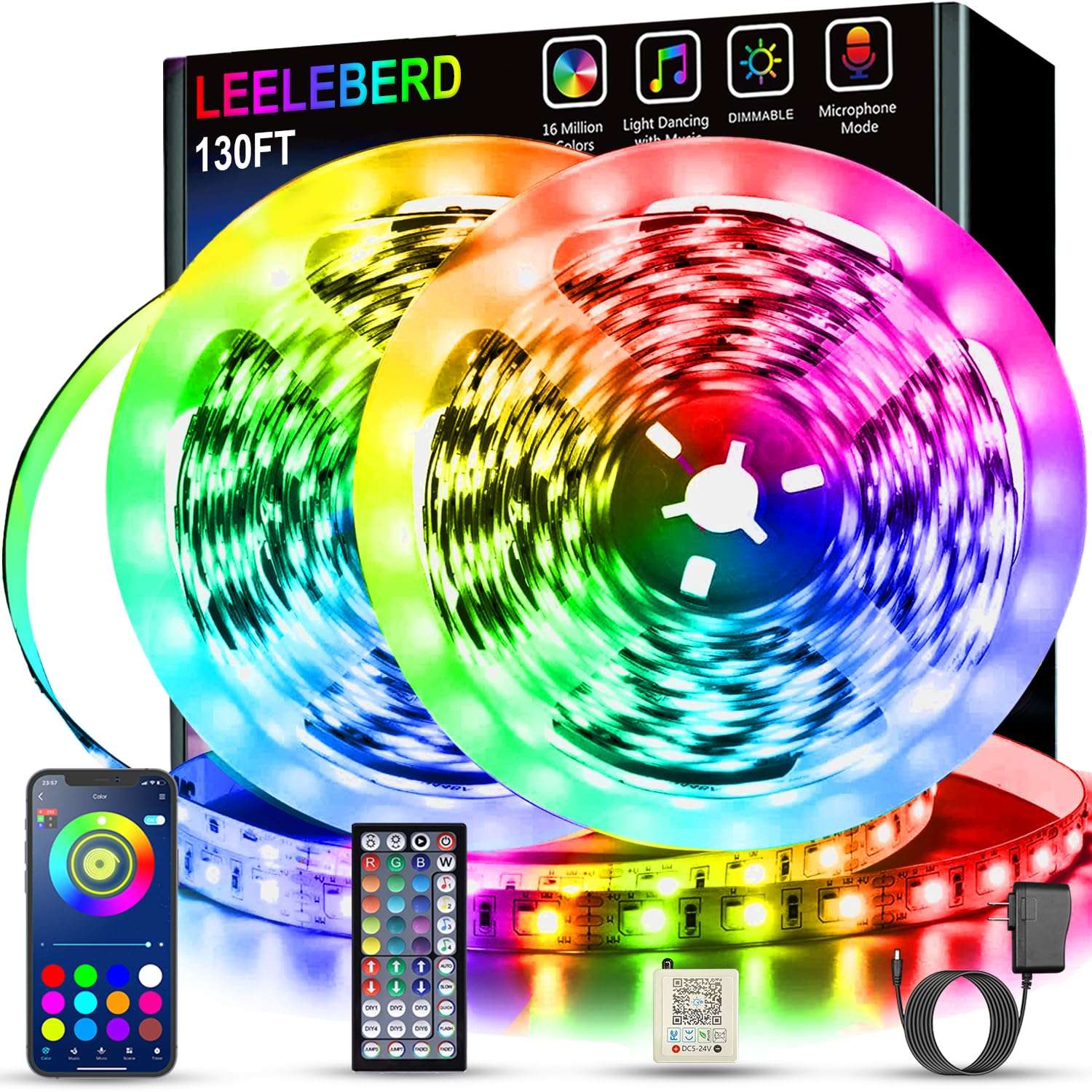 VibrantSync 100ft RGB LED Strip Lights for Home - Decor by Handbags Specialist Headquarter | Available at Handbags Specialist Headquarter