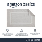 Soft Silver Banded Bath Rug Mat - Decor by Handbags Specialist Headquarter | Available at Handbags Specialist Headquarter