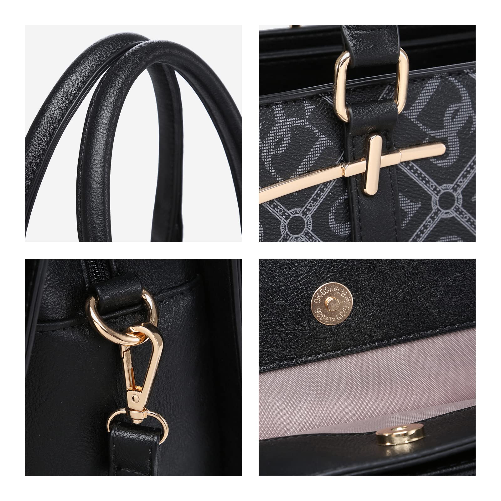 Women’s 2pc Tote & Wallet Handbag Set with 3 Compartments