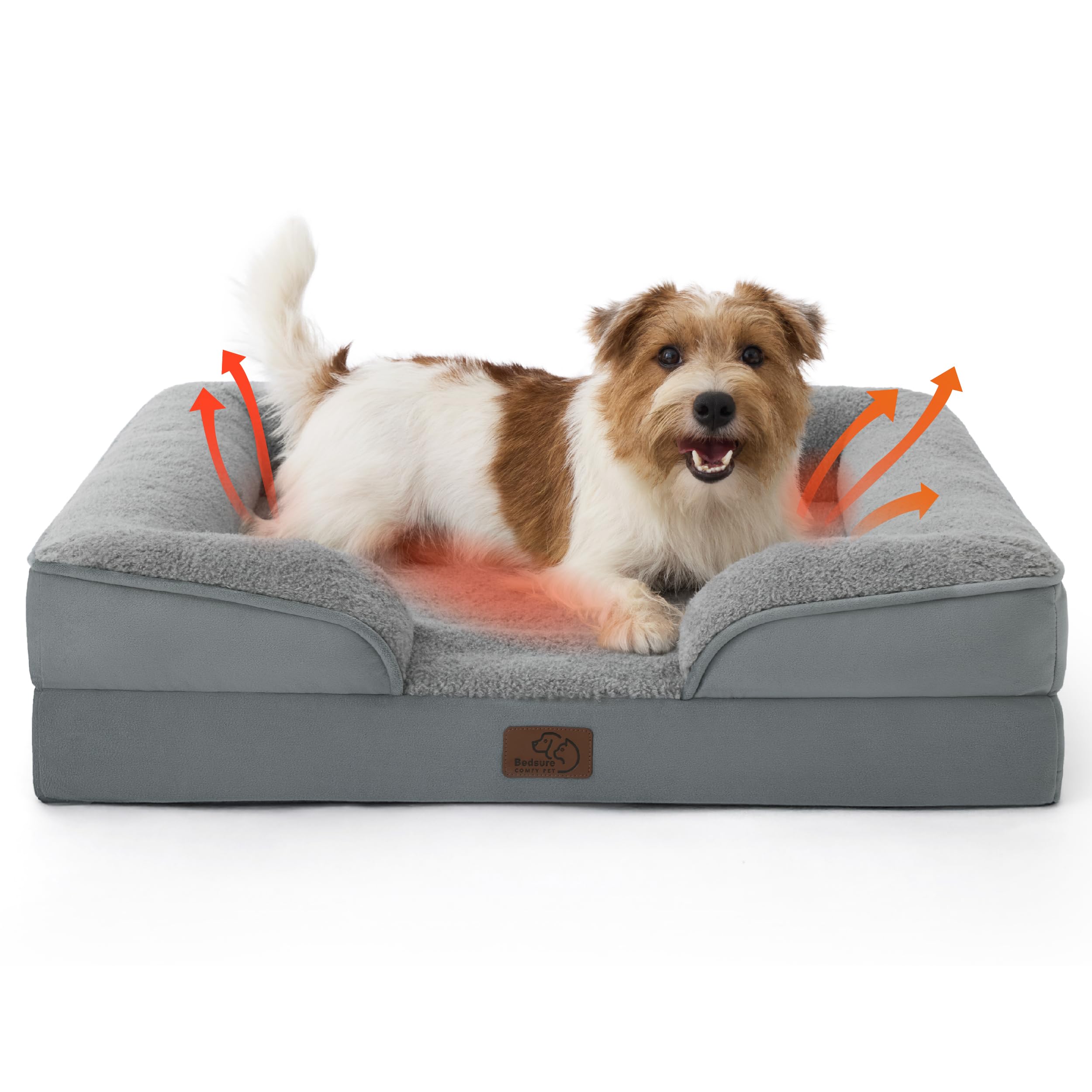 ComfyPaws Orthopedic Washable Dog Sofa - Large, Grey -  by Handbags Specialist Headquarter | Available at Handbags Specialist Headquarter