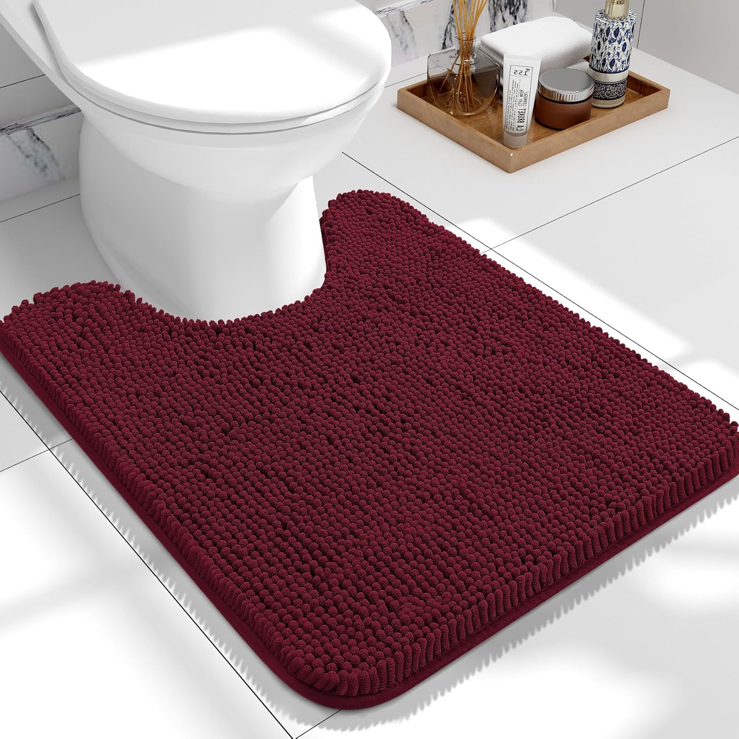 OLANLY Luxe Chenille Bath Mat - Quick Dry & Soft - Decor by Handbags Specialist Headquarter | Available at Handbags Specialist Headquarter