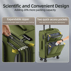 SHOWKOO Armygreen 3-Piece Expandable Luggage Set - Luggage Travel Bags by Handbags Specialist Headquarter | Available at Handbags Specialist Headquarter