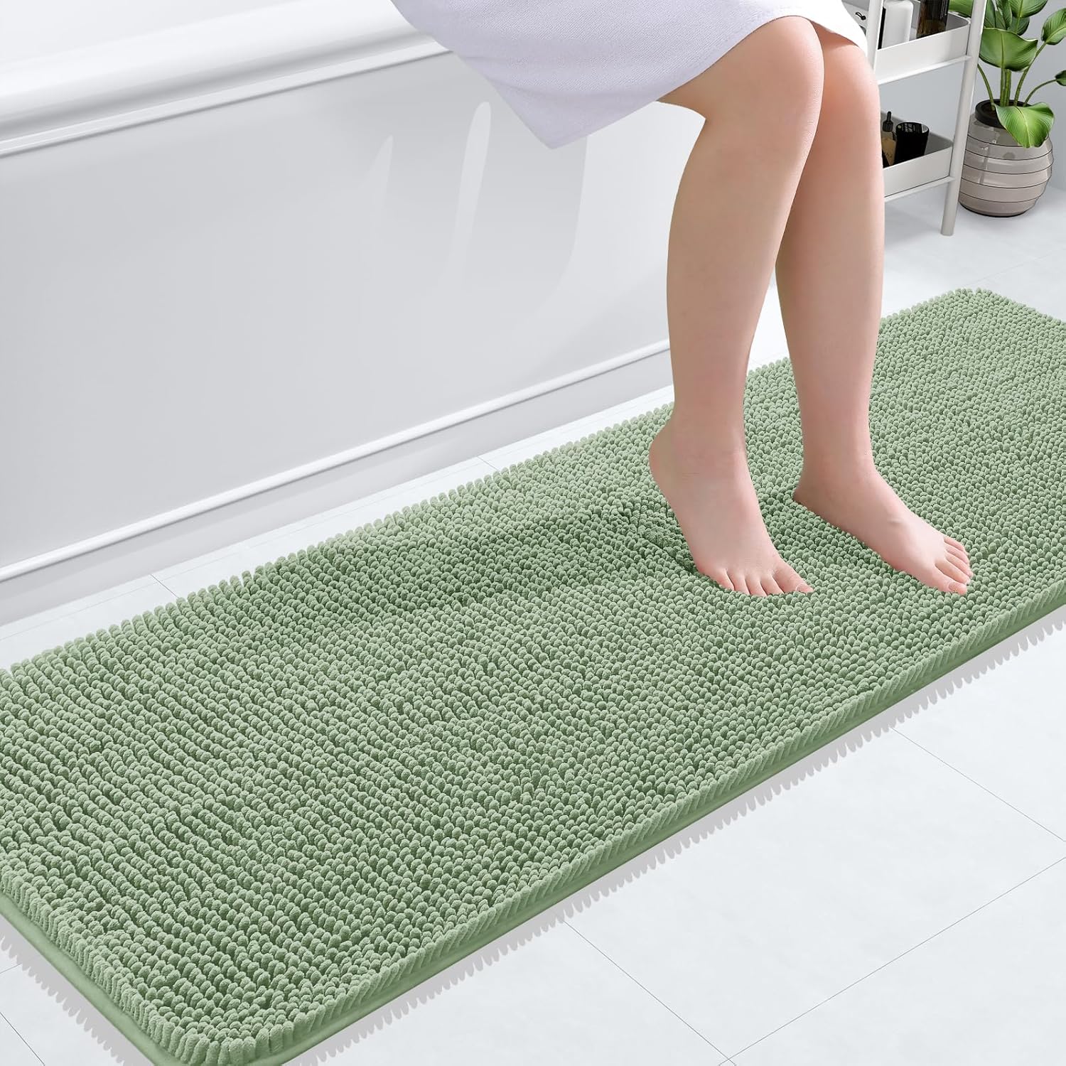OLANLY Luxe Chenille Bath Mat - Quick Dry & Soft - Decor by Handbags Specialist Headquarter | Available at Handbags Specialist Headquarter