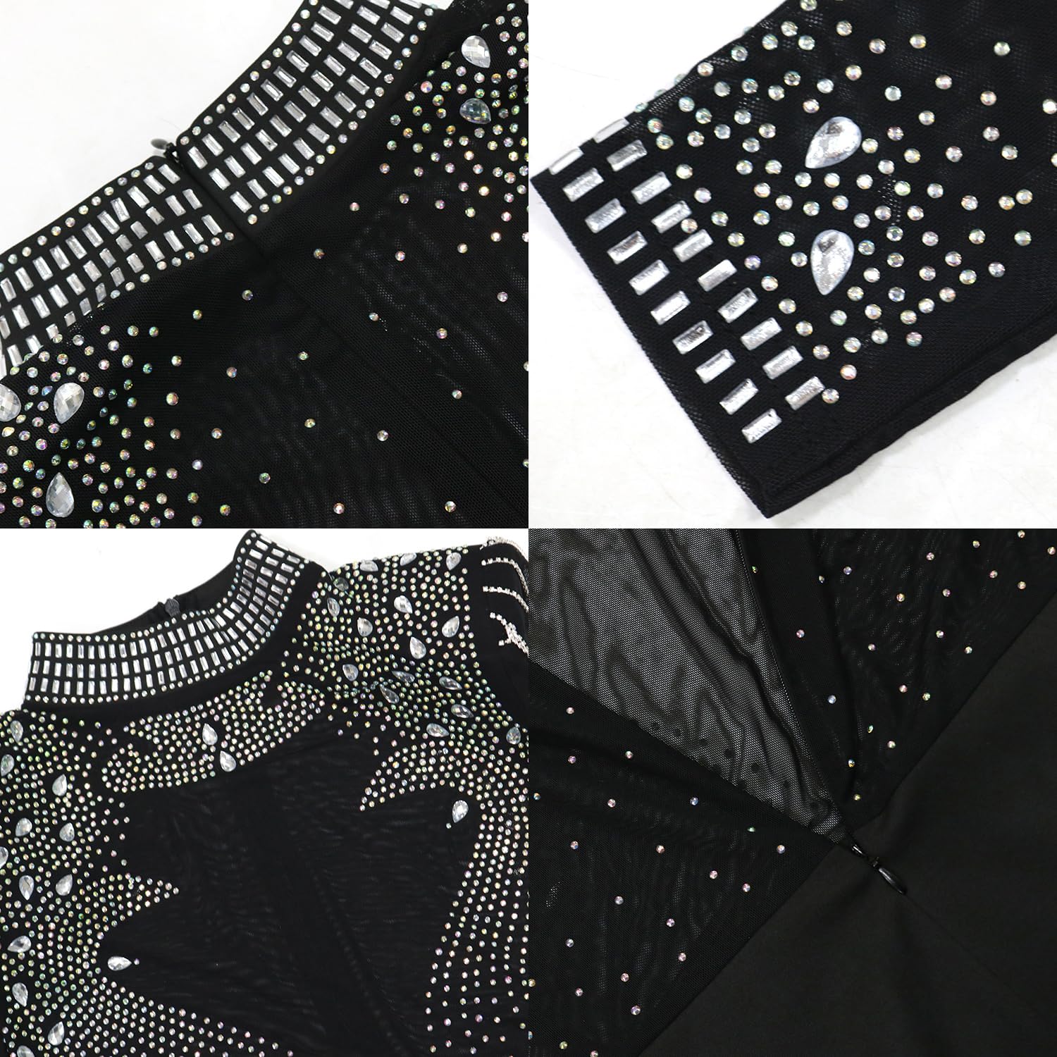 Women's Diamond Long Sleeve Party Club Dress