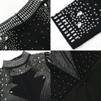 Women's Diamond Long Sleeve Party Club Dress