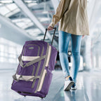 Olympia 22 Max Wheeled Duffel: 8-Pocket Water-Resist -  by Handbags Specialist Headquarter | Available at Handbags Specialist Headquarter