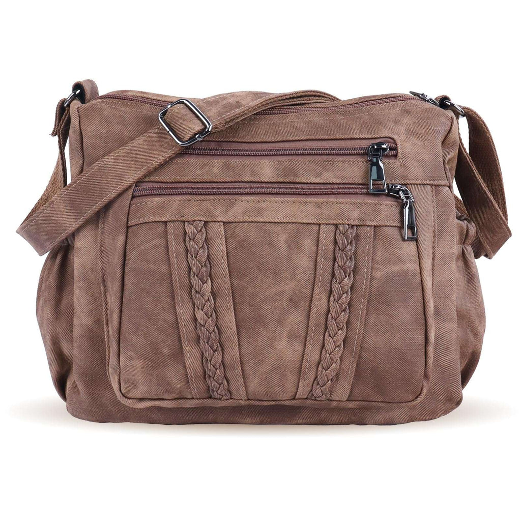 ELDA Chic Crossbody: Soft PU Leather Multi-Pocket Bag - Handbags by Handbags Specialist Headquarter | Available at Handbags Specialist Headquarter