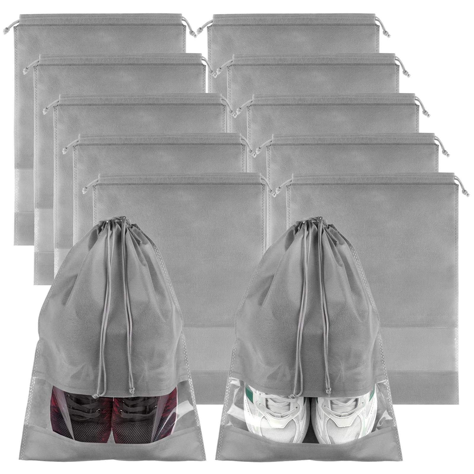 Travel Clear Shoe Bags - 5 Pack Waterproof Storage -  by Handbags Specialist Headquarter | Available at Handbags Specialist Headquarter