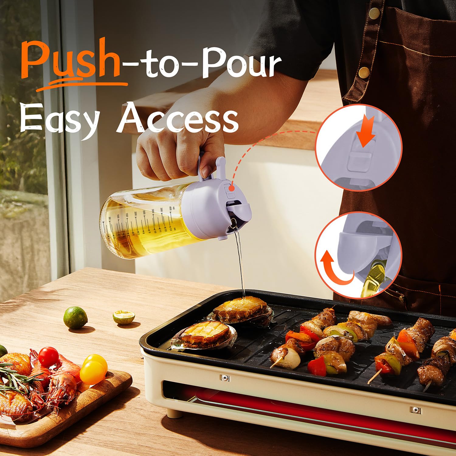 SprayMaster Duo: 16oz Olive Oil Dispenser - Black -  by Handbags Specialist Headquarter | Available at Handbags Specialist Headquarter