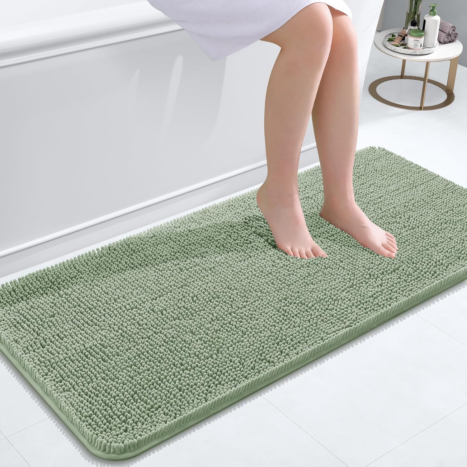OLANLY Luxe Chenille Bath Mat - Quick Dry & Soft - Decor by Handbags Specialist Headquarter | Available at Handbags Specialist Headquarter