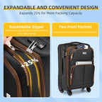 LARVENDER Expandable 5-Piece Spinner Luggage Set -  by Handbags Specialist Headquarter | Available at Handbags Specialist Headquarter