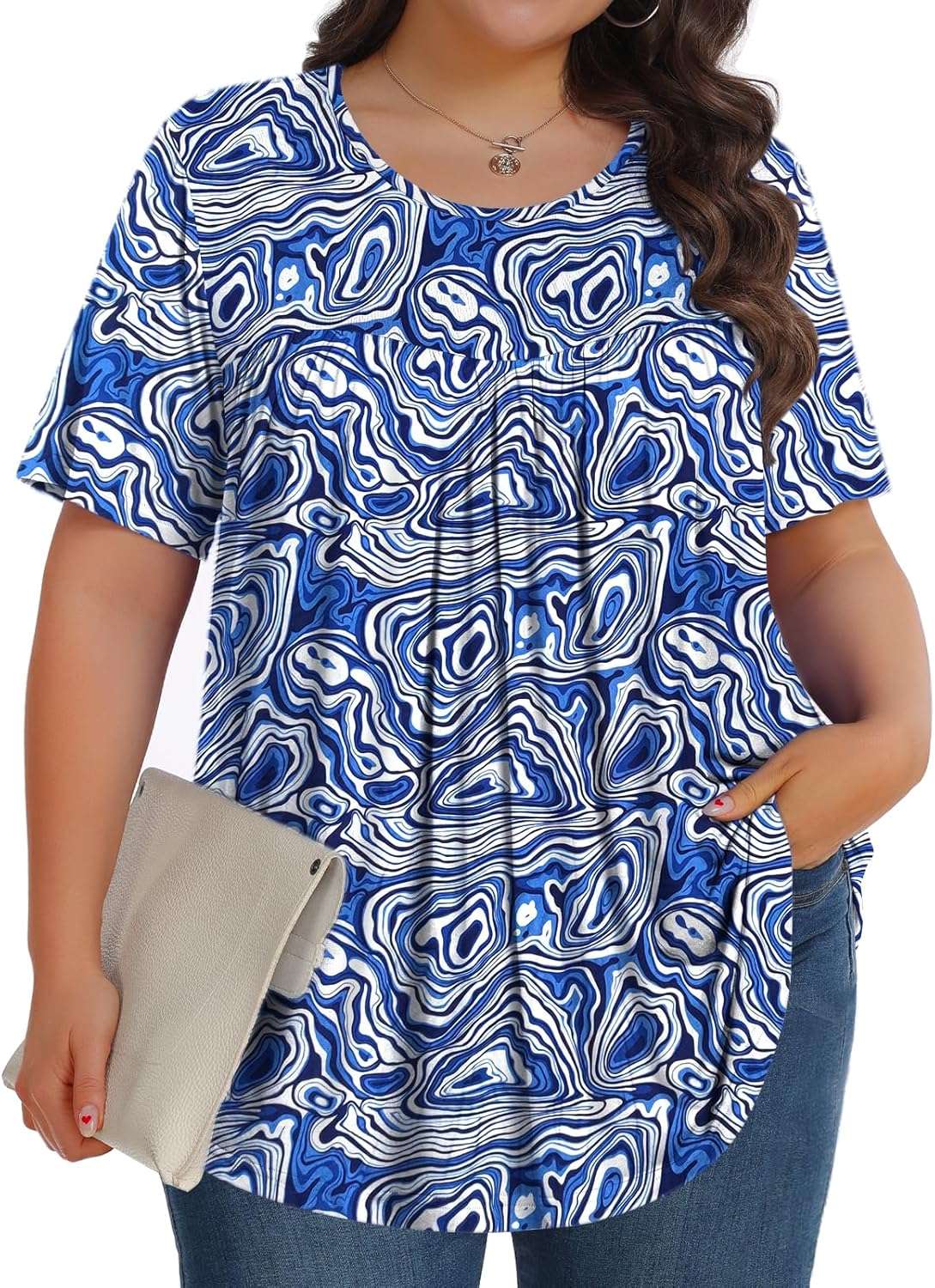 SoftTunic-Plus Crew SS - Tops by Handbags Specialist Headquarter | Available at Handbags Specialist Headquarter