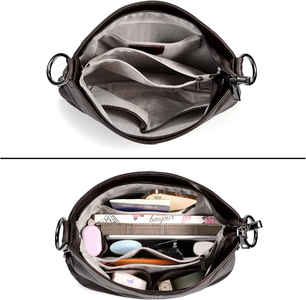 YALUXE Chic Leather Hobo & Crossbody Bags - Shoulder Bags by Handbags Specialist Headquarter | Available at Handbags Specialist Headquarter