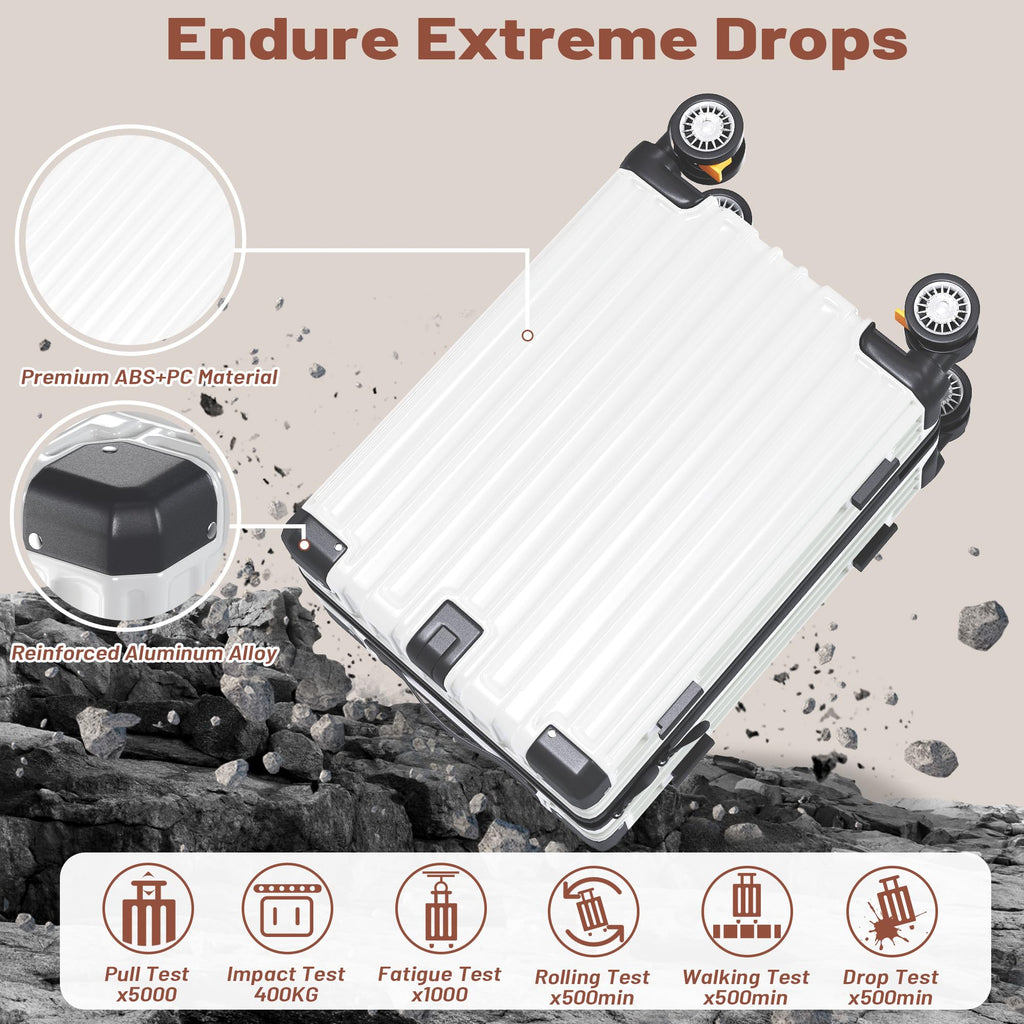 JetGlide 3pc Spinner: Expandable Hardshell Luggage - Travel Sets by Handbags Specialist Headquarter | Available at Handbags Specialist Headquarter