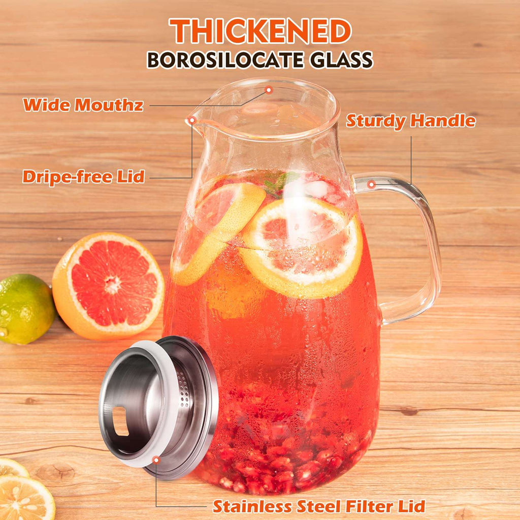 Aofmee Stainless Precision Pitcher - 68oz Borosilicate - Decor by Handbags Specialist Headquarter | Available at Handbags Specialist Headquarter