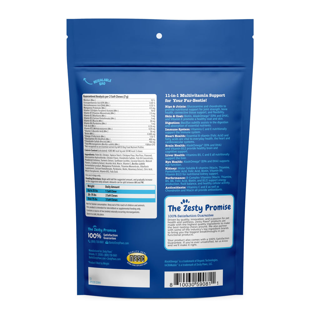 PawZest Omega Multivitamin Chews - Senior & Puppy -  by Handbags Specialist Headquarter | Available at Handbags Specialist Headquarter