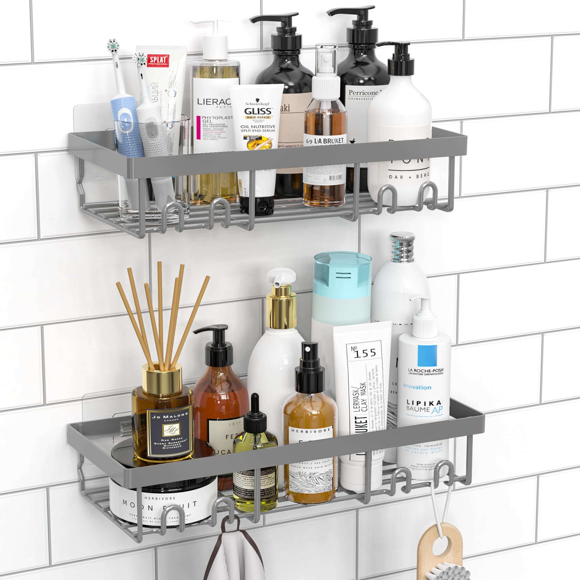 Moforoco Adhesive Shower Caddy Shelf Organizer - Decor by Handbags Specialist Headquarter | Available at Handbags Specialist Headquarter