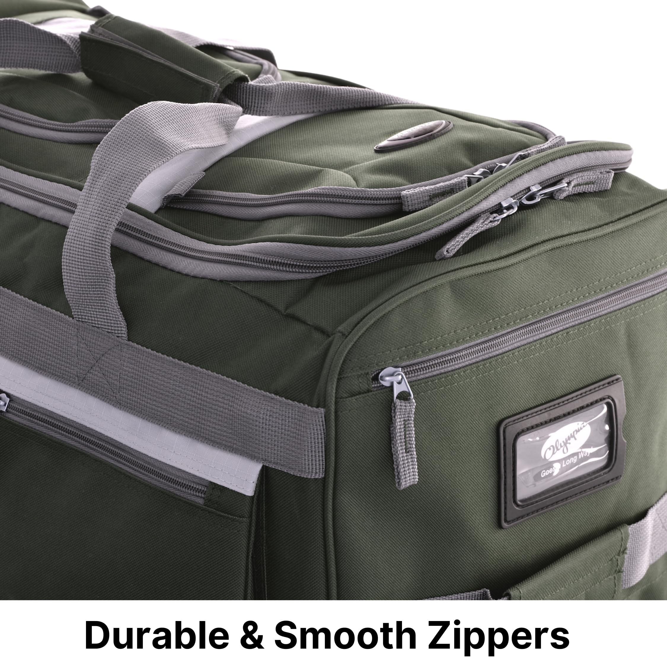 Olympia 22 Max Wheeled Duffel: 8-Pocket Water-Resist -  by Handbags Specialist Headquarter | Available at Handbags Specialist Headquarter