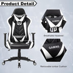GOTMINSI Ergonomic Racing Desk Chair - White - Gaming Accessories by Handbags Specialist Headquarter | Available at Handbags Specialist Headquarter