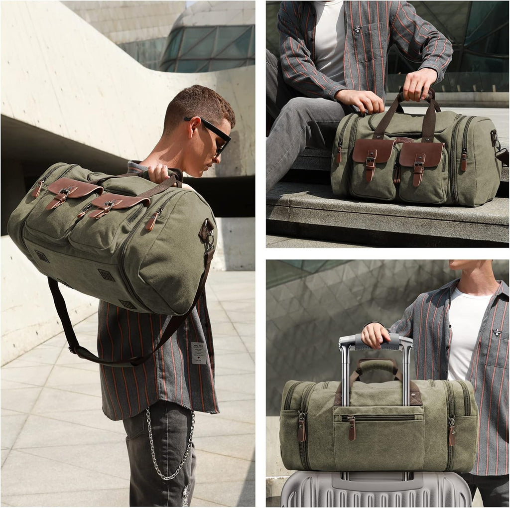 Wildroad 50L Waxed Canvas Waterproof Duffle Bag