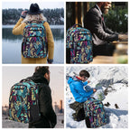 Volher Anti-Theft USB Laptop Backpack - Rose Red