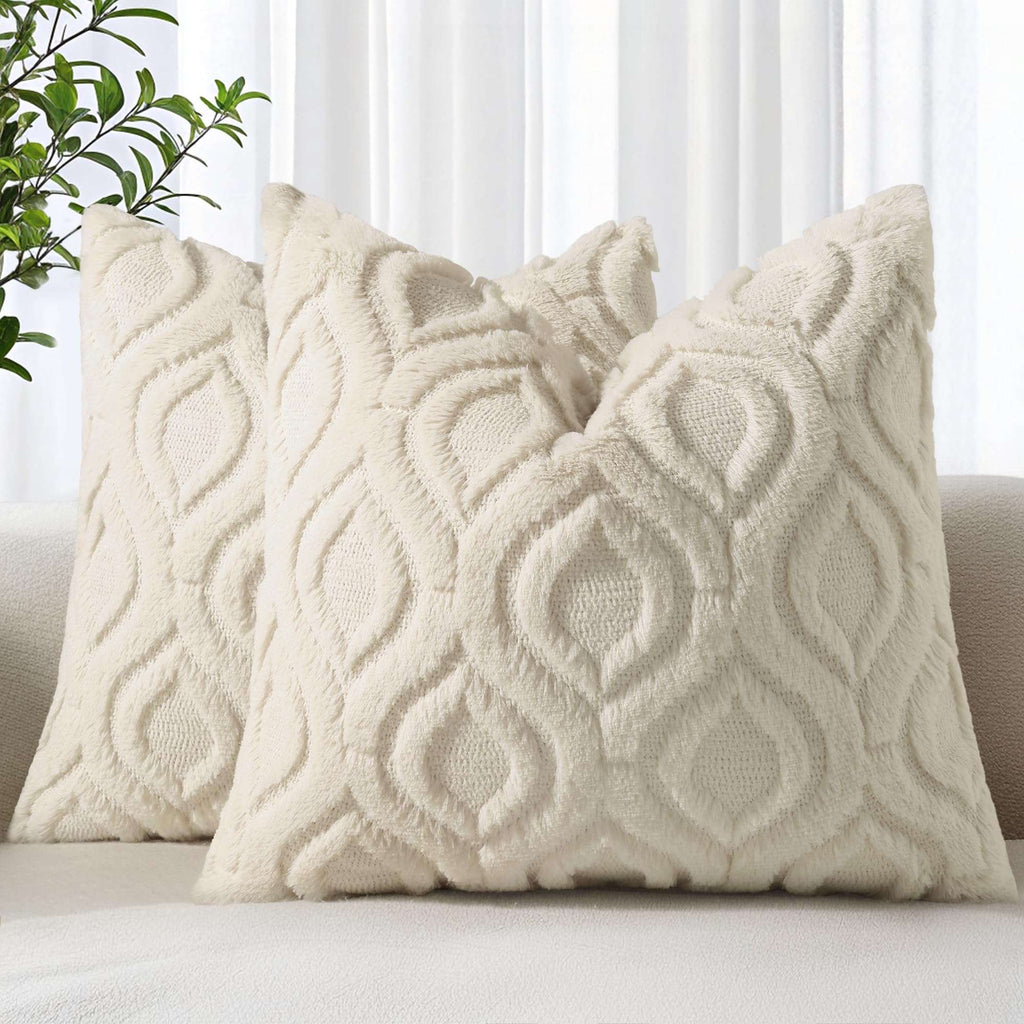Farmhouse Faux Wool Pillow Covers - Decor by Handbags Specialist Headquarter | Available at Handbags Specialist Headquarter