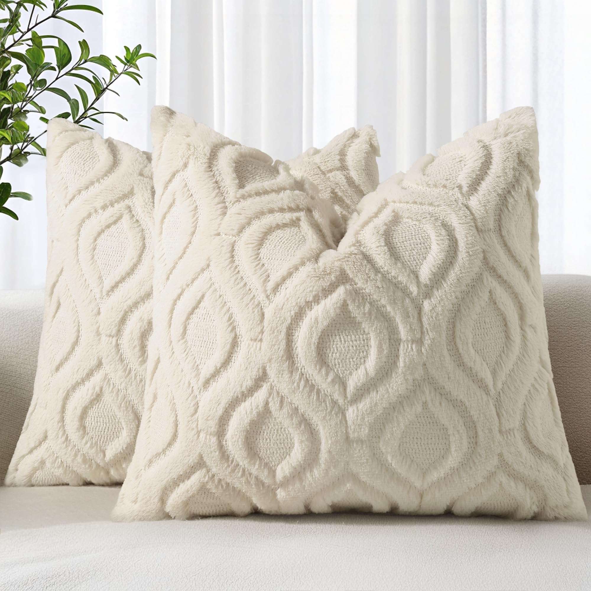 Farmhouse Faux Wool Pillow Covers - Decor by Handbags Specialist Headquarter | Available at Handbags Specialist Headquarter