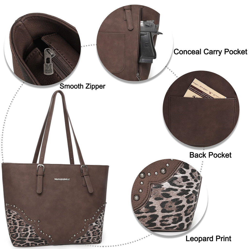 Leopard Luxe: Montana West 3pc Tote & Satchel Set
