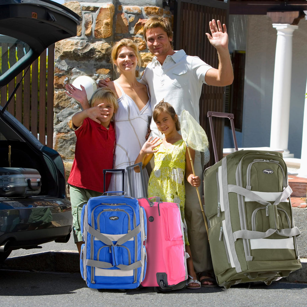 Olympia 22 Max Wheeled Duffel: 8-Pocket Water-Resist -  by Handbags Specialist Headquarter | Available at Handbags Specialist Headquarter