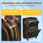 LARVENDER Expandable 5-Piece Spinner Luggage Set -  by Handbags Specialist Headquarter | Available at Handbags Specialist Headquarter