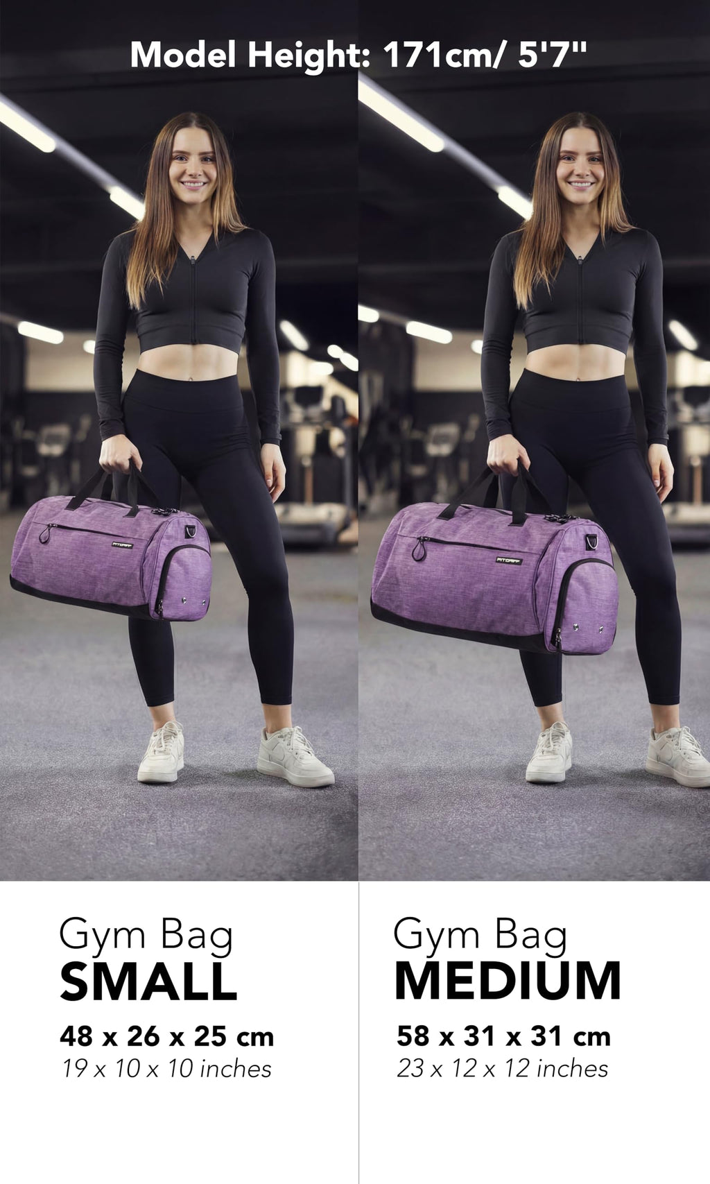Fitgriff® Gym Bag with Shoe & Wet Compartment