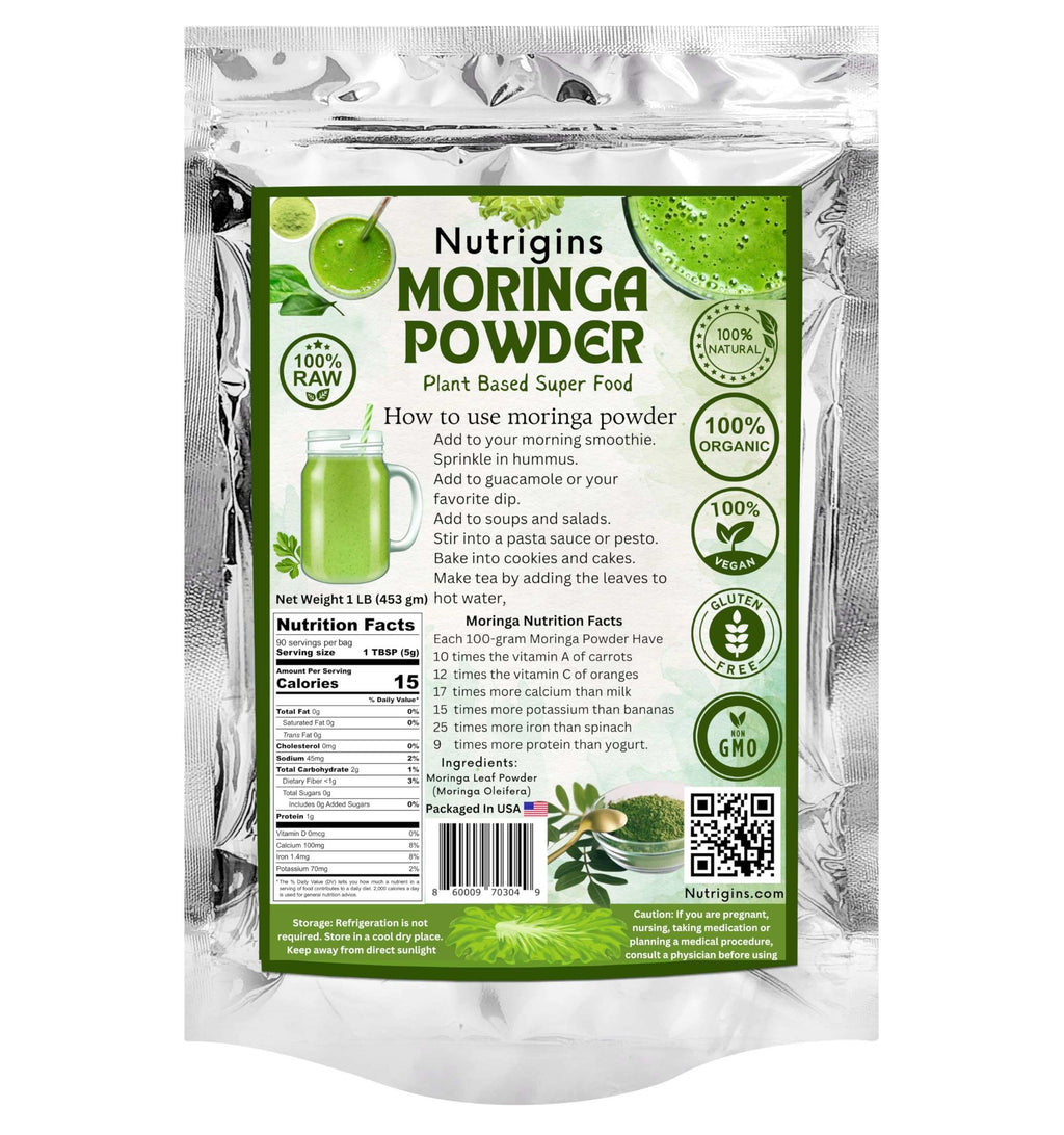Pure Moringa Magic: Organic Leaf Powder 1 lb - Health Care by Handbags Specialist Headquarter | Available at Handbags Specialist Headquarter