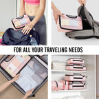 Veken Travel Cubes - 8 Piece Set - Luggage Travel Bags by Handbags Specialist Headquarter | Available at Handbags Specialist Headquarter