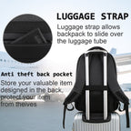 Volher Anti-Theft USB Laptop Backpack - Rose Red