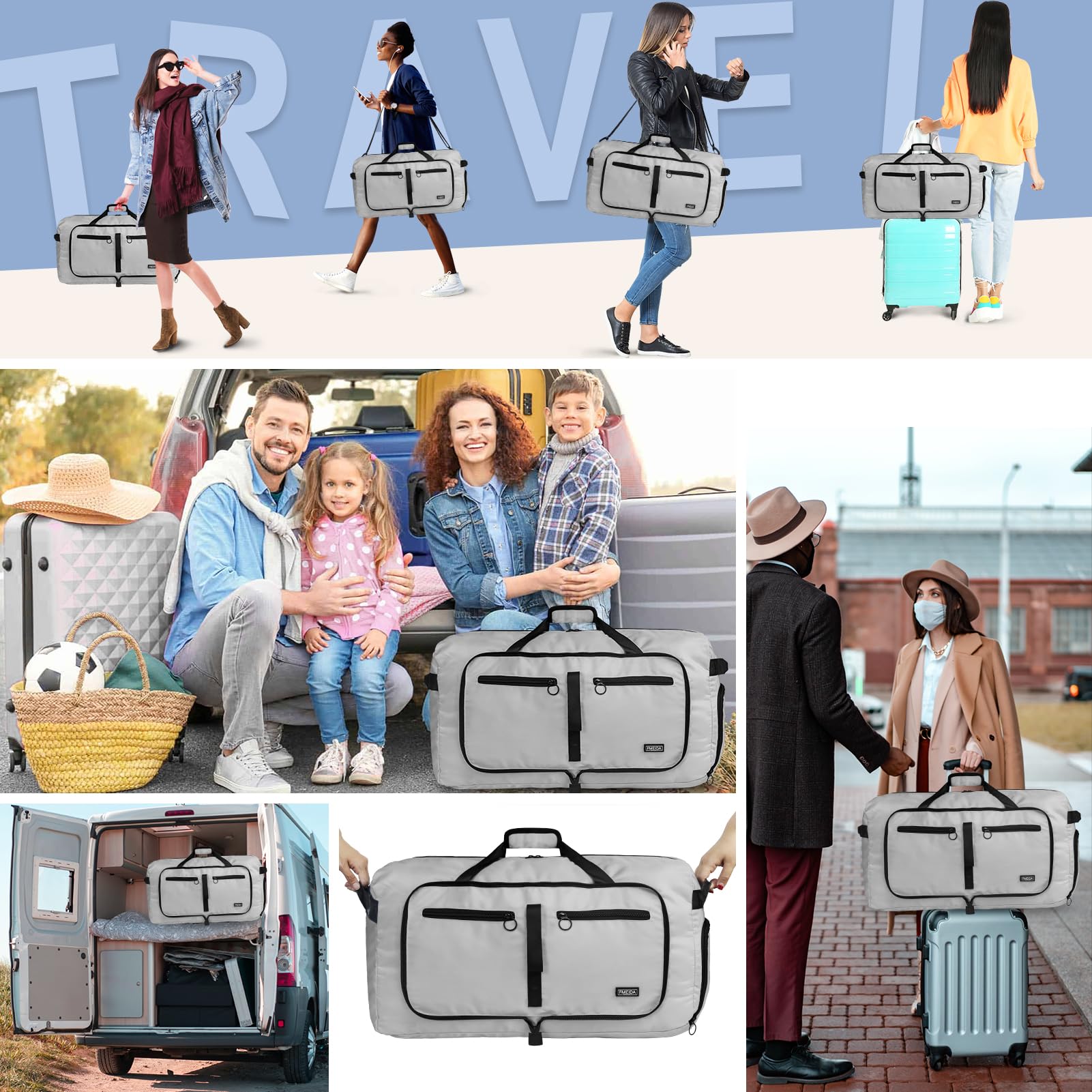 VoyageMax 65L Foldable Duffel - Water-Repellent