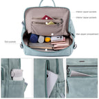 DUO-TONE Luxe Women's Leather Travel Backpack - Backpack Bags by Handbags Specialist Headquarter | Available at Handbags Specialist Headquarter