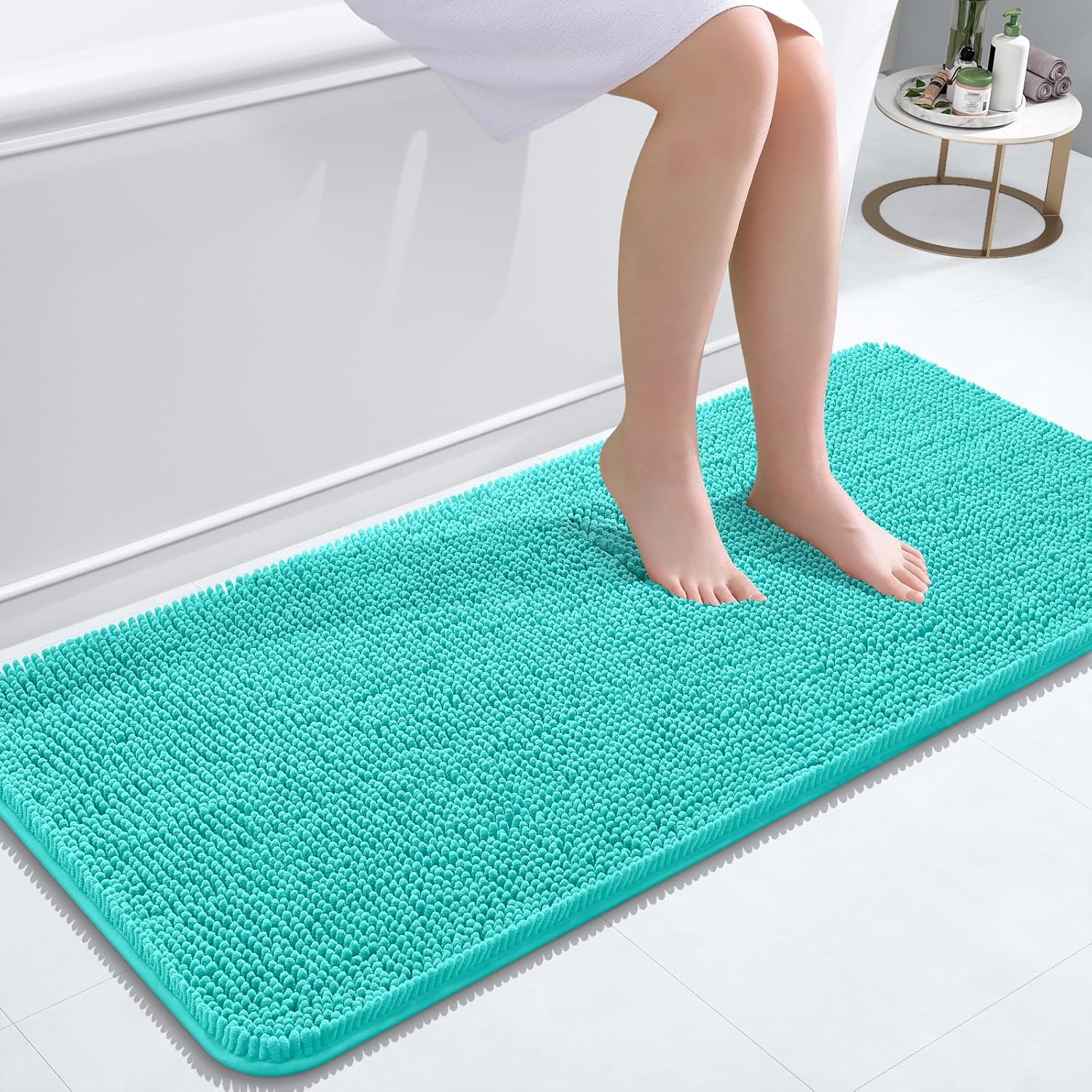 OLANLY Luxe Chenille Bath Mat - Quick Dry & Soft - Decor by Handbags Specialist Headquarter | Available at Handbags Specialist Headquarter