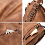 Lapsting Boho Faux Leather Hobo Shoulder Bag