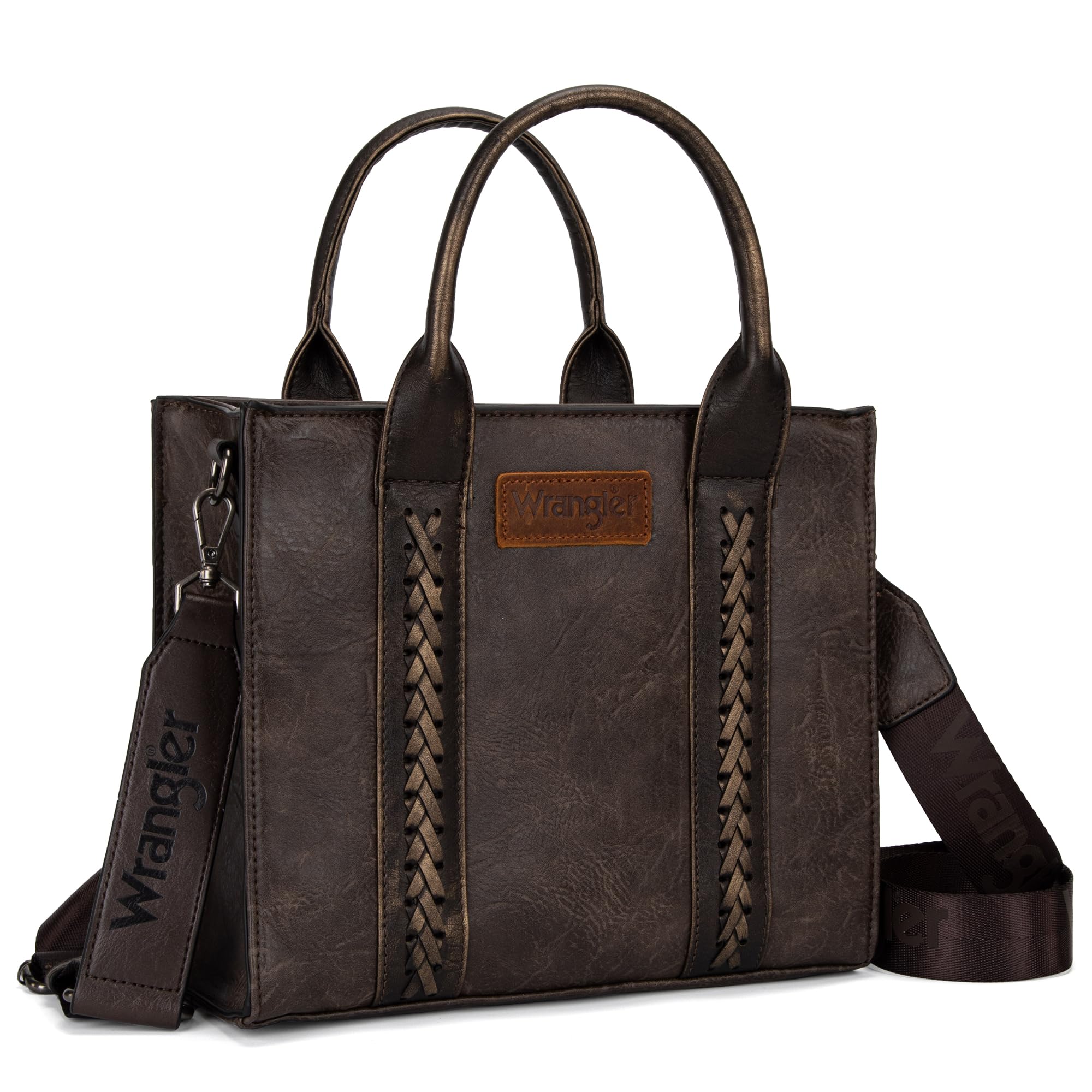 Western Chic Wrangler Tote: Vegan Leather, Versatile Strap