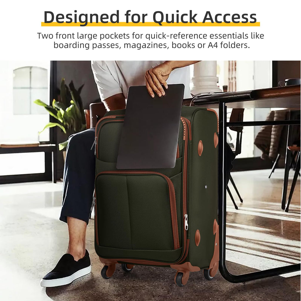 LARVENDER Expandable 5-Piece Spinner Luggage Set -  by Handbags Specialist Headquarter | Available at Handbags Specialist Headquarter