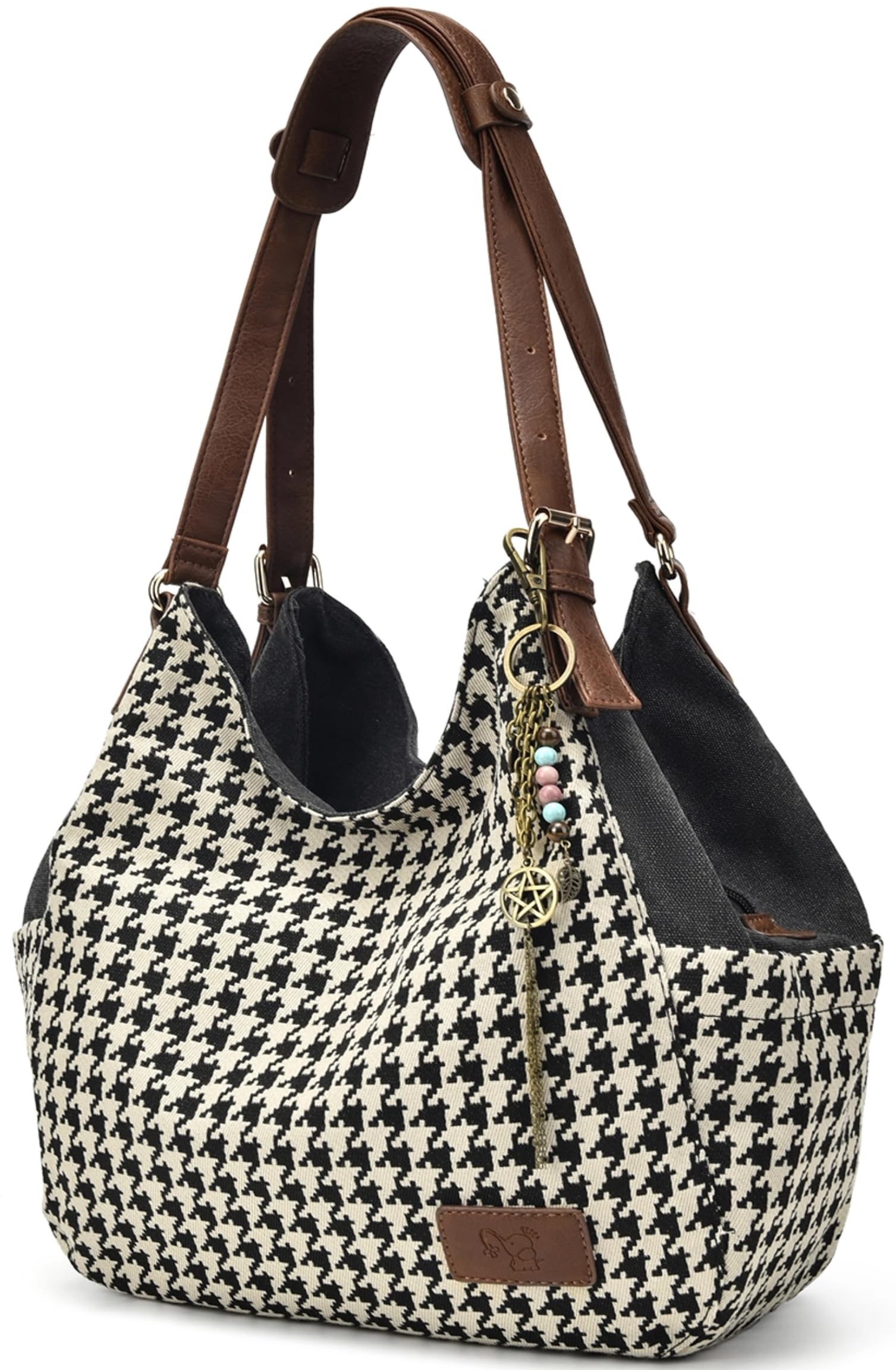 Worldlyda Women Canvas Embroidered Hobo Tote Bag