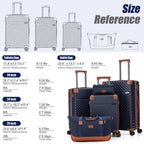 Cosbarn 5-Piece Hardshell Luggage Set - Dark Blue