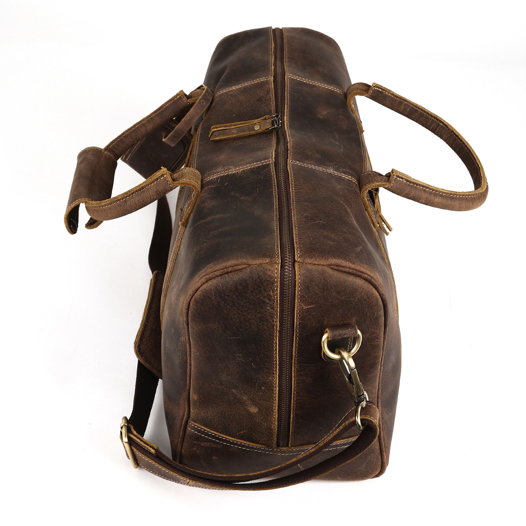 Leather Travel Duffle Bag Cabin Friendly Carry-On