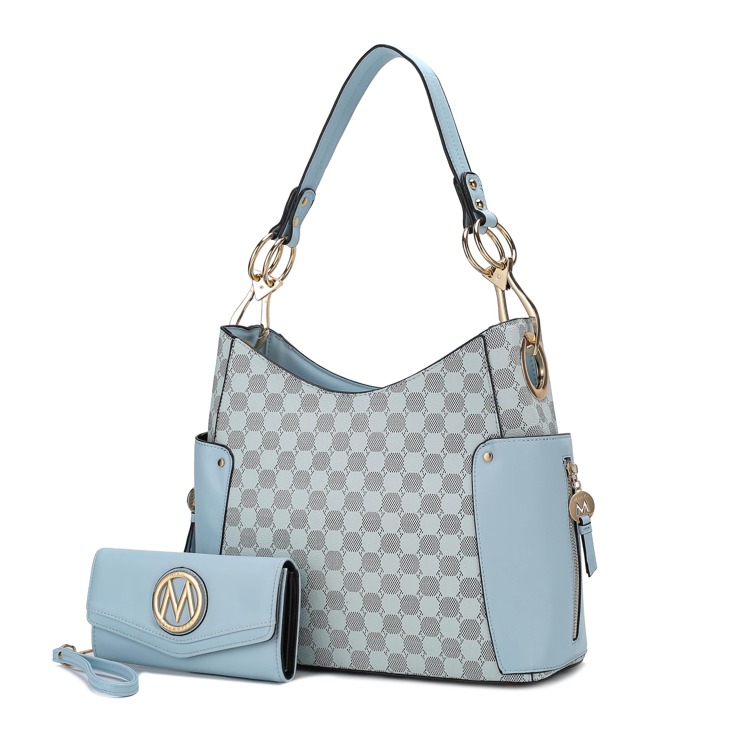 Orange Hobo Shoulder Bag & Wallet Set