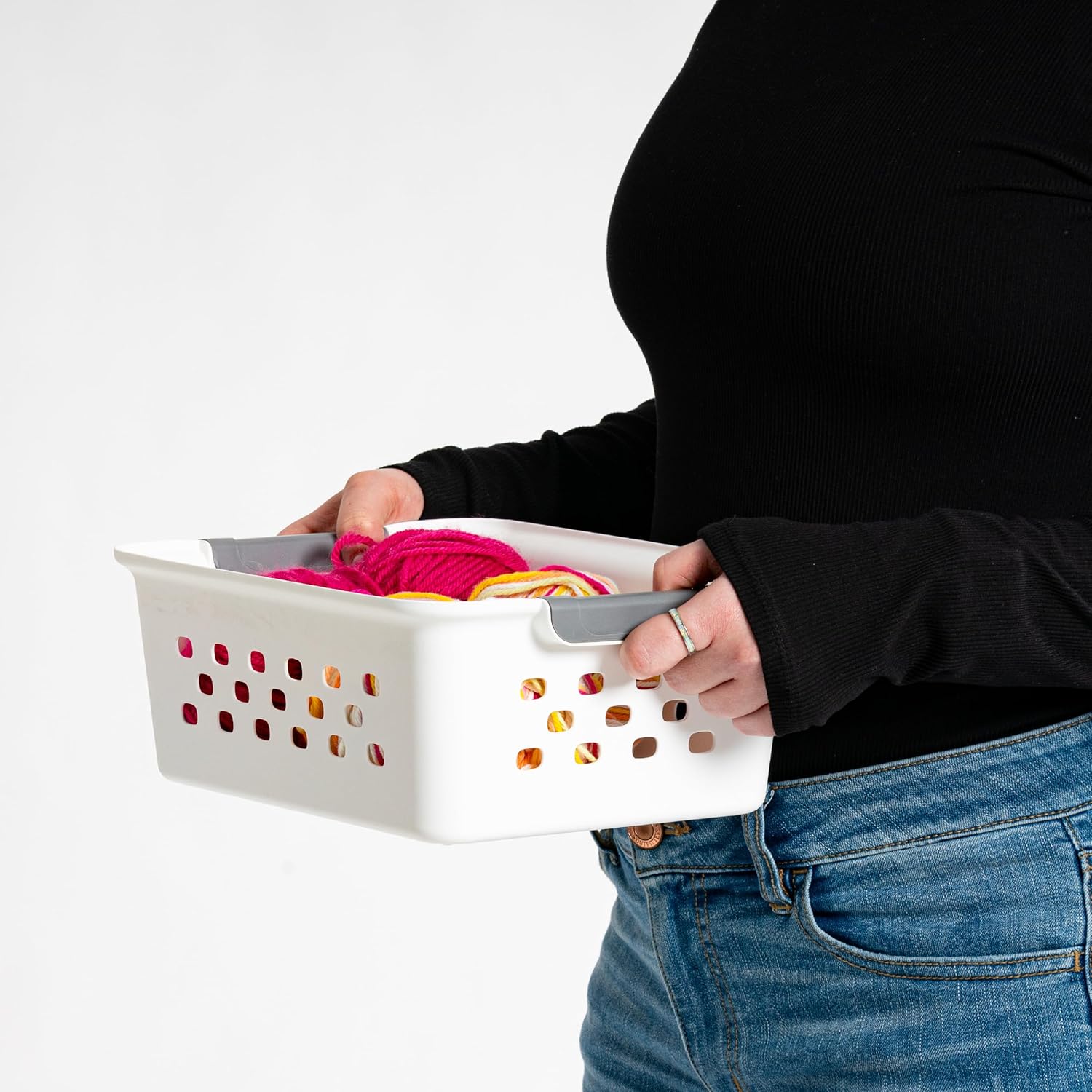 IRIS ShelfSaver 12-Pack Storage Baskets, White - PhoenixBucketTitleBTF by Handbags Specialist Headquarter | Available at Handbags Specialist Headquarter