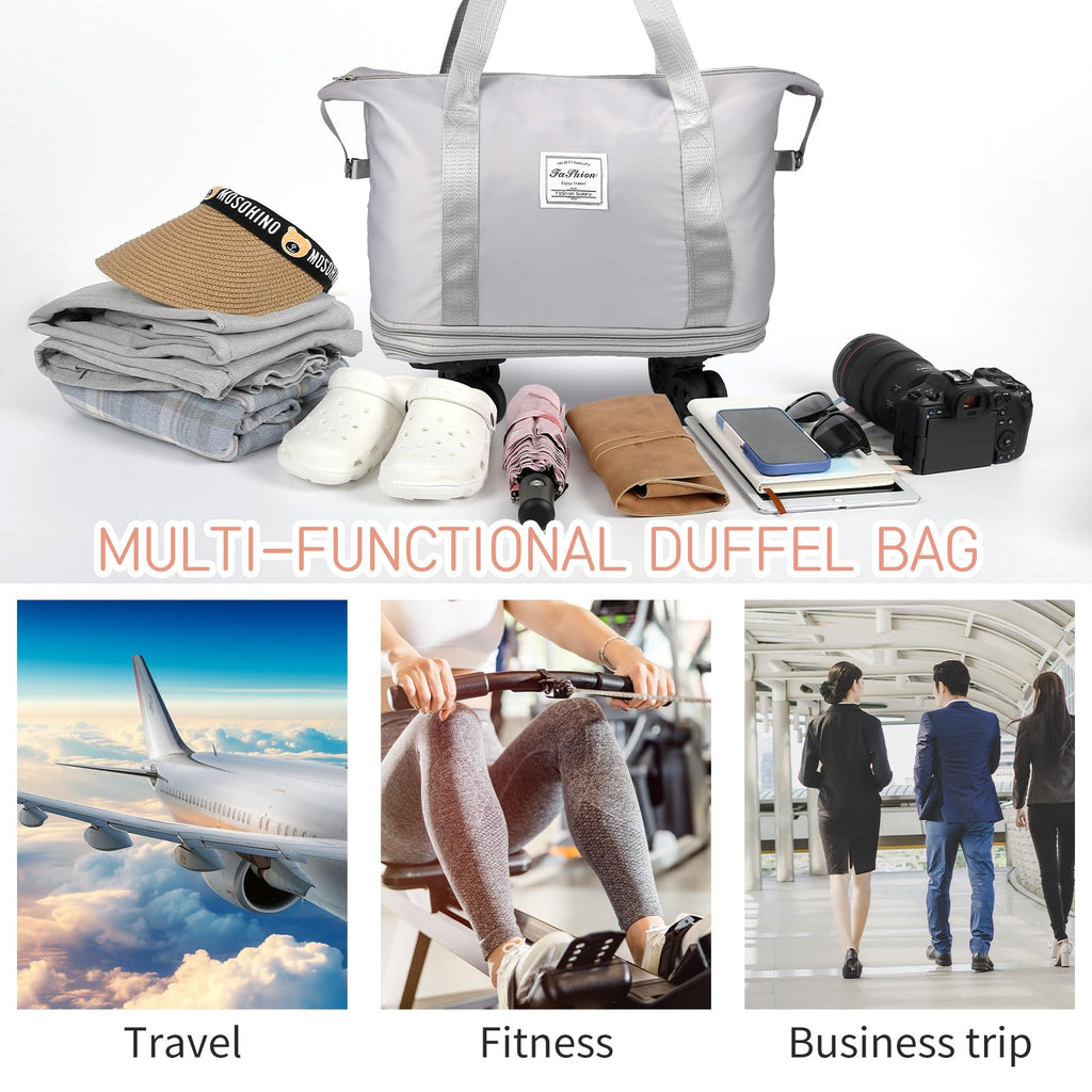 VoyagePro Expandable Wheeled Duffle Bag -  by Handbags Specialist Headquarter | Available at Handbags Specialist Headquarter