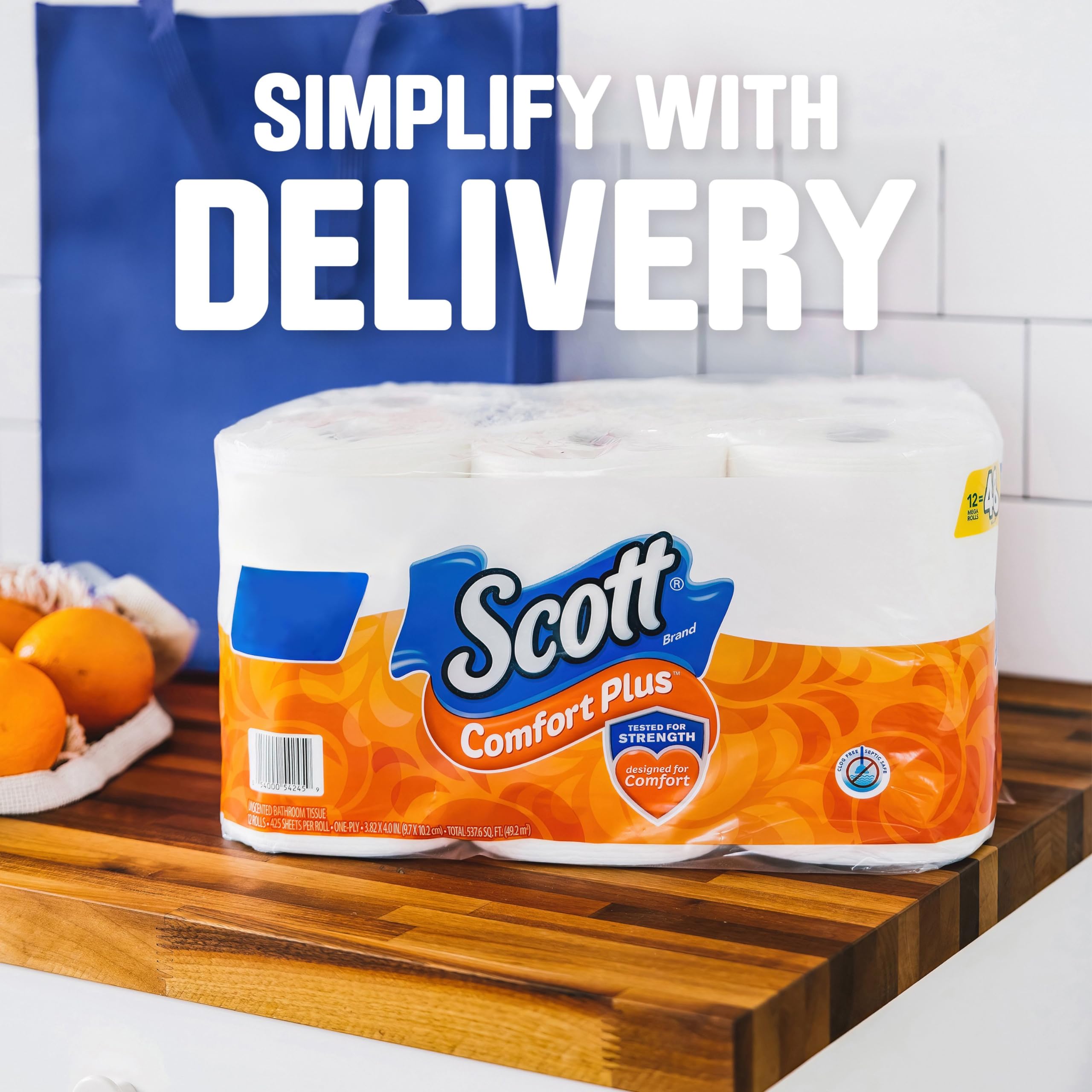 Scott SoftEase: 12 Double Rolls, Septic-Safe Tissue - Toilet Paper by Handbags Specialist Headquarter | Available at Handbags Specialist Headquarter