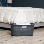 Ivory Wicker Mind Reader 40L Laundry Basket - Laundry Baskets by Handbags Specialist Headquarter | Available at Handbags Specialist Headquarter