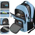 Volher Anti-Theft USB Laptop Backpack - Rose Red