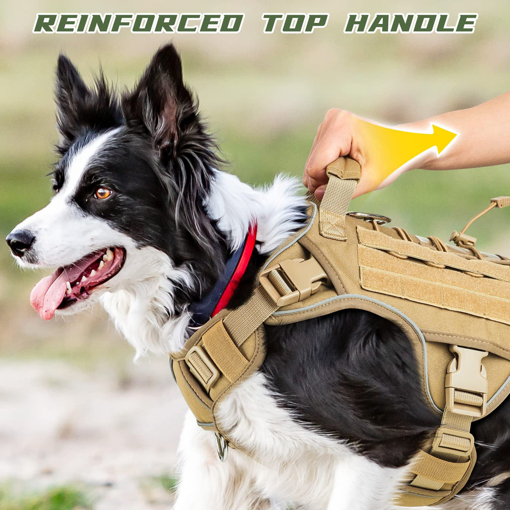 GuardianGrip Tactical Dog Vest - Large, Reflective, Green -  by Handbags Specialist Headquarter | Available at Handbags Specialist Headquarter